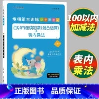 专项组合训练数学[二年级全册] 小学二年级 [正版]2024二年级数学专项训练上册下册同步练习册小学口算练习题 100以