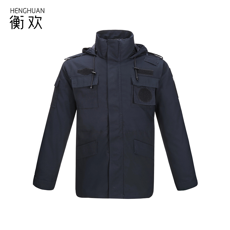 衡欢(HENGHUAN)冬装加厚网格大衣工作棉服 中长款RZ-LBF01 均码/件