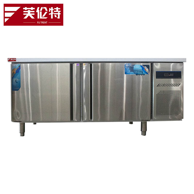 芙伦特商用风冷纯铜管冷藏冷冻双温工作台 厨房卧式操作台冰柜 厨房奶茶店设备风冷双温工作台 MBH-GT-SWGZT-FL