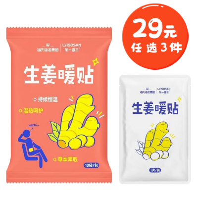 海氏海诺10贴装草本生姜暖贴一次性自发热防寒暖身贴冬季外出保暖贴暖宝宝