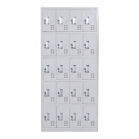 DXBG更衣柜员工铁皮柜健身房宿舍储物柜带锁存包柜收纳柜钢制二十门更衣柜