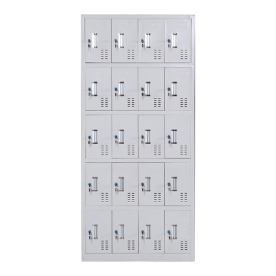 DXBG更衣柜员工铁皮柜健身房宿舍储物柜带锁存包柜收纳柜钢制二十门更衣柜