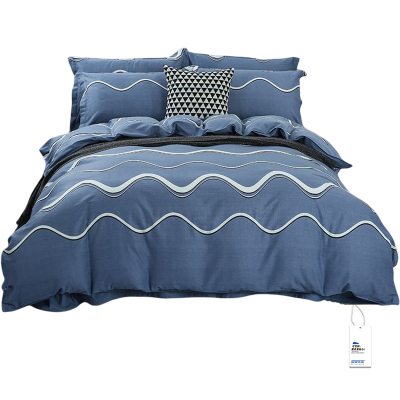 安居先森5A级纯棉磨毛单人床三件套床品D1701(套)