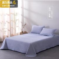 加厚加密精梳棉32支中式纯色老粗布床单单件三件套国民床单被 三维工匠