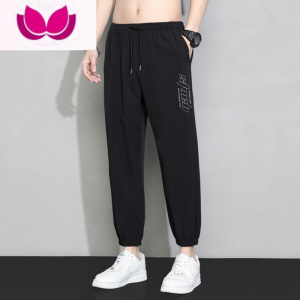 七斓冰丝裤子男款夏季直筒宽松休闲运动裤薄款透气弹力免烫开车速干裤