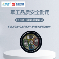 秦源牌 YJLV22-0.6/1KV-3*95+2*50mm² 铝芯低压钢带铠装电力电缆 元/米 定制商品 联系客服
