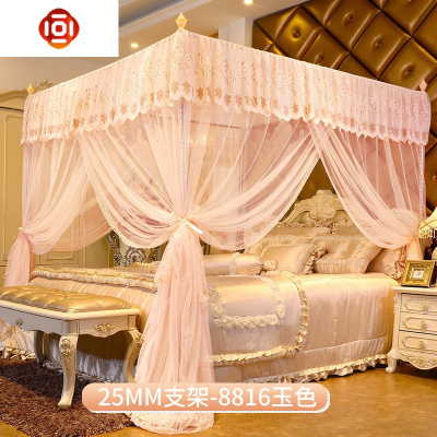 宫廷蚊帐家用1.8m床1.5老式纹账2公主风新款落地支架1.2米2.0x2.2三维工匠