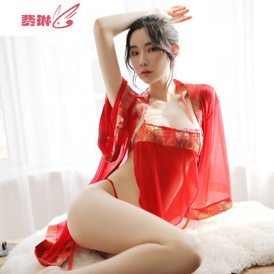 情趣睡衣透明古代青楼性感挑逗套装超骚极度诱惑内衣费琳