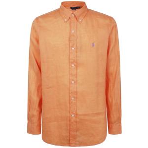 Polo Ralph Lauren男士 linen 麻料长袖衬衫透气休闲商务通勤质感衬衫