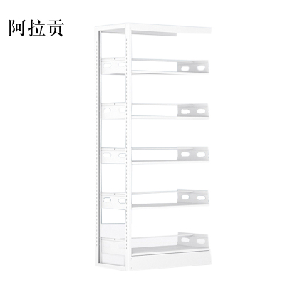 阿拉贡图书馆书架阅览室货架资料档案架钢制书架单面五层副架