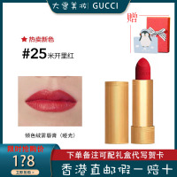 Gucci 古驰 倾色绒雾口红唇膏 #25 米开理红 3.5g(古驰红)金管哑光