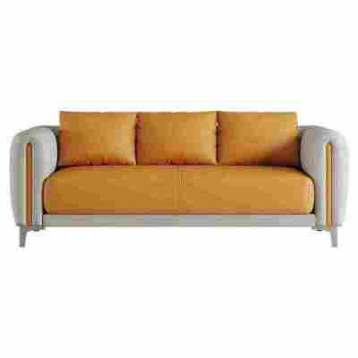 小窝厘 GY-XXSF101 沙发茶几 3+1+1+茶几 淡色皮质奶油风