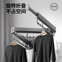 丹乐DANLE 阳台隐形伸缩室内家用晾晒衣架折叠晾衣架隐形晾衣杆免打孔壁挂飘窗外晒衣架