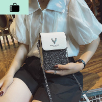 夏天亮片手机包迷你小包包女2020新款百搭竖型链条斜挎包ins洋气NEW LAKE女斜挎包