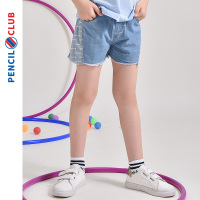 [一口价29元]铅笔俱乐部童装2025夏装新款女童牛仔短裤中大童休闲裤儿童裤子薄