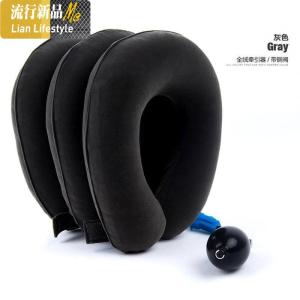 三层全绒充气颈托护颈充气天鹅颈托U形枕 三维工匠枕芯/枕头