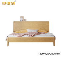 圣德列实木床硬靠床BL-B3# 1200*420*2000mm