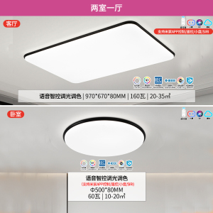 雷士照明全光谱吸顶灯客厅灯现代简约家用房间灯具套餐