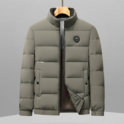 防风立领加厚羽绒服男式秋冬白鸭绒短款羽绒服牛奶丝羽绒男装外套