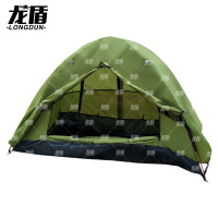 龙盾 冬夏两用双人户外帐篷双层加厚防寒保暖防雨露营帐篷2*2m