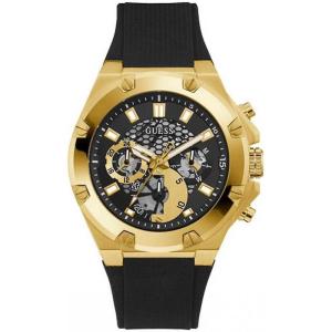 GUESS盖斯专柜男式时尚百搭欧美手表海外代购GW0334G2 Negro/Tono_Dorado/Negro