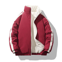 男装羽绒棉服秋冬季新款双面穿立领棉衣加厚棉袄情侣款面包服
