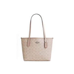 COACH/蔻驰City 23经典老花按扣托特包Tote包购物袋皮革单肩包小号女款