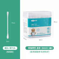 可孚掏耳棉签医用级挖耳勺棉棒婴儿宝宝专用一次性双头棉花棒1428