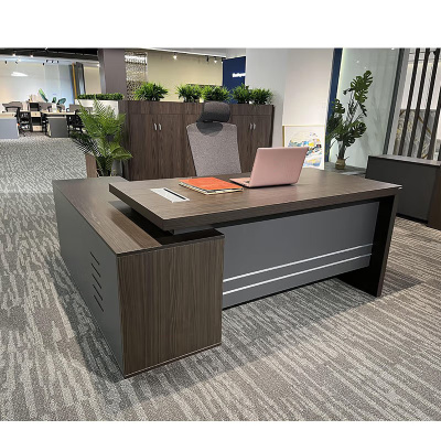 巴洛卡 办公桌现代简约主管桌1.6米板式班台桌10D1609
