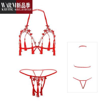 性感情趣内衣骚小胸血滴子女惑开档套装超骚衣服装SHANCHAO