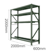 华豫汇阳-三层货架军绿色(冷轧钢)2000*2000*600