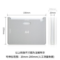 得力(deli)13格A4立式大容量风琴包 63951浅灰色