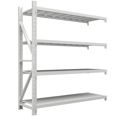 臻远 ZY-GJ-35 仓储货架仓库超市置物家用层架收纳架子 重型1200*600*2000四层副架 灰白色