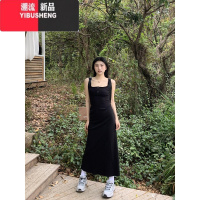 YIBUSHENG橘子树在哪儿背心吊带裙女季纯欲收腰长款针织连衣裙
