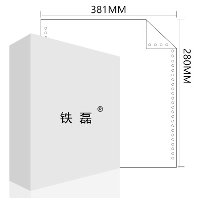 铁磊 针式电脑打印纸381-2 1000页/箱
