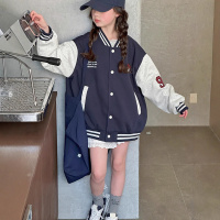 女童棒球服春秋款新款洋气童装儿童外套秋装小女孩秋季上衣潮