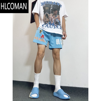 HLCOMAN美式篮球短裤潮牌宽松休闲不过膝三分裤男运动训练速干透气球裤夏