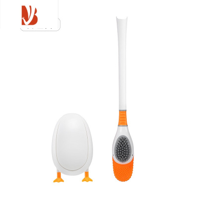 三维工匠新款壁挂式马桶刷卫生间免打孔长柄专用潜水鸭清洁专用器多