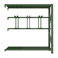 正斌消防铁锹镐农具摆放架安保装备器材存放架绿色盾牌货架锹镐架重型-副架