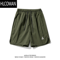 HLCOMAN美式运动短裤男夏季2025潮牌宽松刺绣沙滩裤户外机能休闲五分裤潮