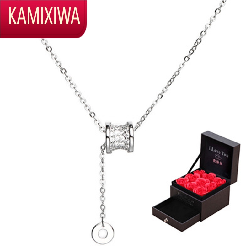 kamixiwa得物]viviwell满钻幸运小蛮腰项链女轻奢小众银520礼物送女友
