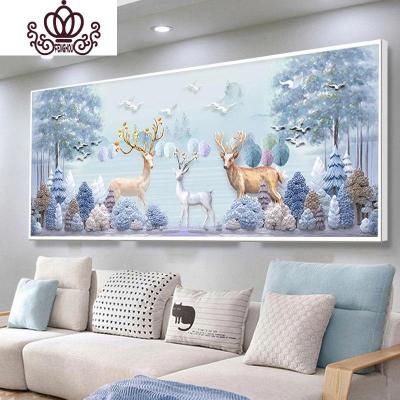 封后钻石画满钻简约现代全点粘贴钻石绣十字绣2018新款大幅欧满钻-200*75cm魔方圆钻/钻量多30%/送两套工具