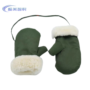 酷美智悦 羊毛防寒手套军绿二指 KM-FH307 双