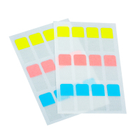 得力(deli)96枚3色索引标签贴指示贴 归类便利贴记事贴 28*12mm25905