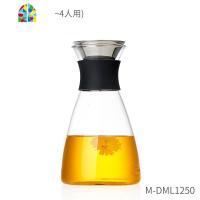 玻璃凉水壶家用可高温水瓶套装玻璃茶壶大容量果汁冷水壶 FENGHOU 1250ml(2~4人用)