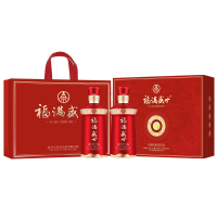 五粮液股份 福满盛世鸿运福双支礼盒52度500ml*2瓶 纯粮浓香型白酒