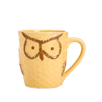 苏氏陶瓷 SUSHI CERAMICS 神秘猫头鹰简约陶瓷杯水杯牛奶杯马克杯咖啡杯办公杯(高温瓷-健康釉)