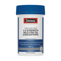 澳洲 Swisse 4倍浓缩深海鱼油软胶囊 1800mg 60粒 1瓶装 无腥味高浓度鱼油 调解三高 澳大利亚进口