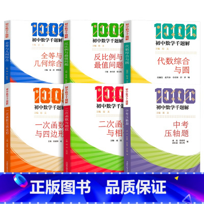 初中数学千题解 套装6册 初中通用 [正版]全套6册 初中数学千题解 中考压轴题+一次函数与四边形+二次函数与相似+全等