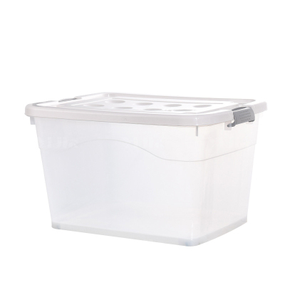 翌嘉 YJ4060305透明收纳箱衣服整理箱带轮物品收纳箱